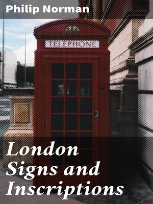 cover image of London Signs and Inscriptions